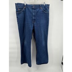 Vintage Plain Pockets Golden Rule Bootcut Jeans Dark Indigo High Rise Copper
